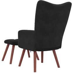 Кресло с подставкой для ног VidaXL 328068 (Black) Thumb