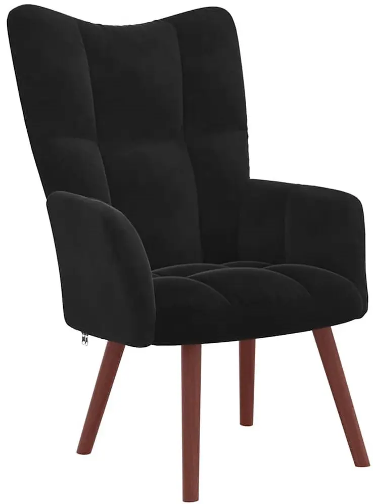 Кресло с подставкой для ног VidaXL 328068 (Black)