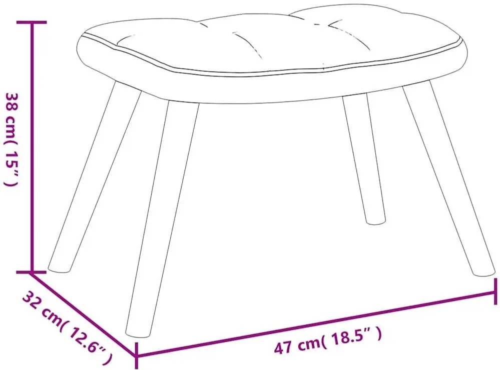 Кресло с подставкой для ног VidaXL 328068 (Black)