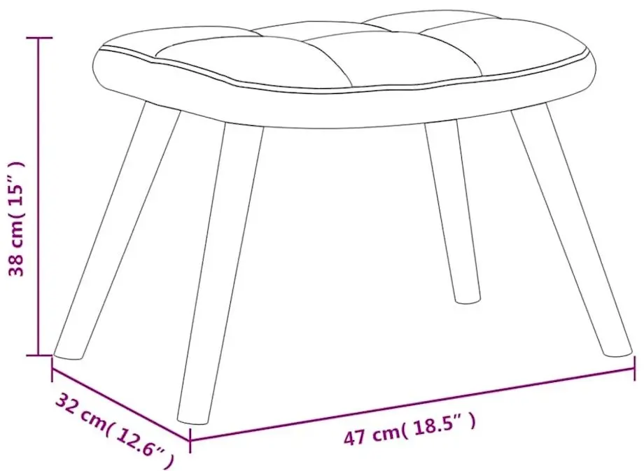 Fotoliu cu suport pentru picioare VidaXL 328069 (Yellow)