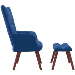 Кресло с подставкой для ног VidaXL 328072 (Blue) Thumb