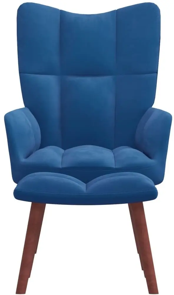 Кресло с подставкой для ног VidaXL 328072 (Blue)