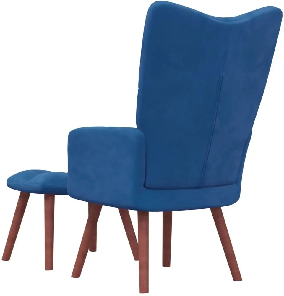Кресло с подставкой для ног VidaXL 328072 (Blue)