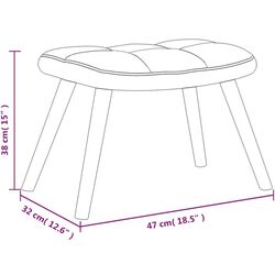 Кресло с подставкой для ног VidaXL 328072 (Blue) Thumb