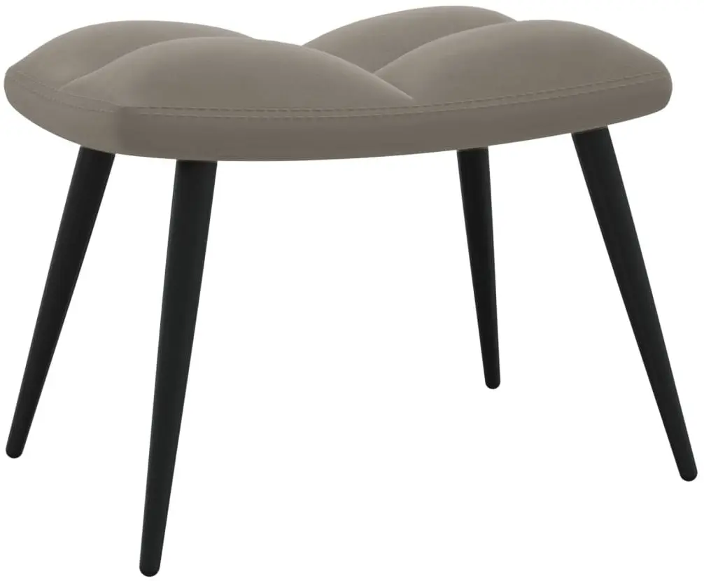 Кресло с подставкой для ног VidaXL 328084 (Light Grey)