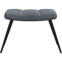 Кресло с подставкой для ног VidaXL 328085 (Dark Grey) Thumb