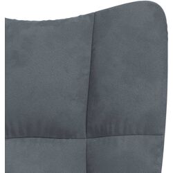 Кресло с подставкой для ног VidaXL 328085 (Dark Grey) Thumb