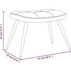 Кресло с подставкой для ног VidaXL 328085 (Dark Grey) Thumb