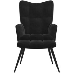 Кресло с подставкой для ног VidaXL 328090 (Black) Thumb