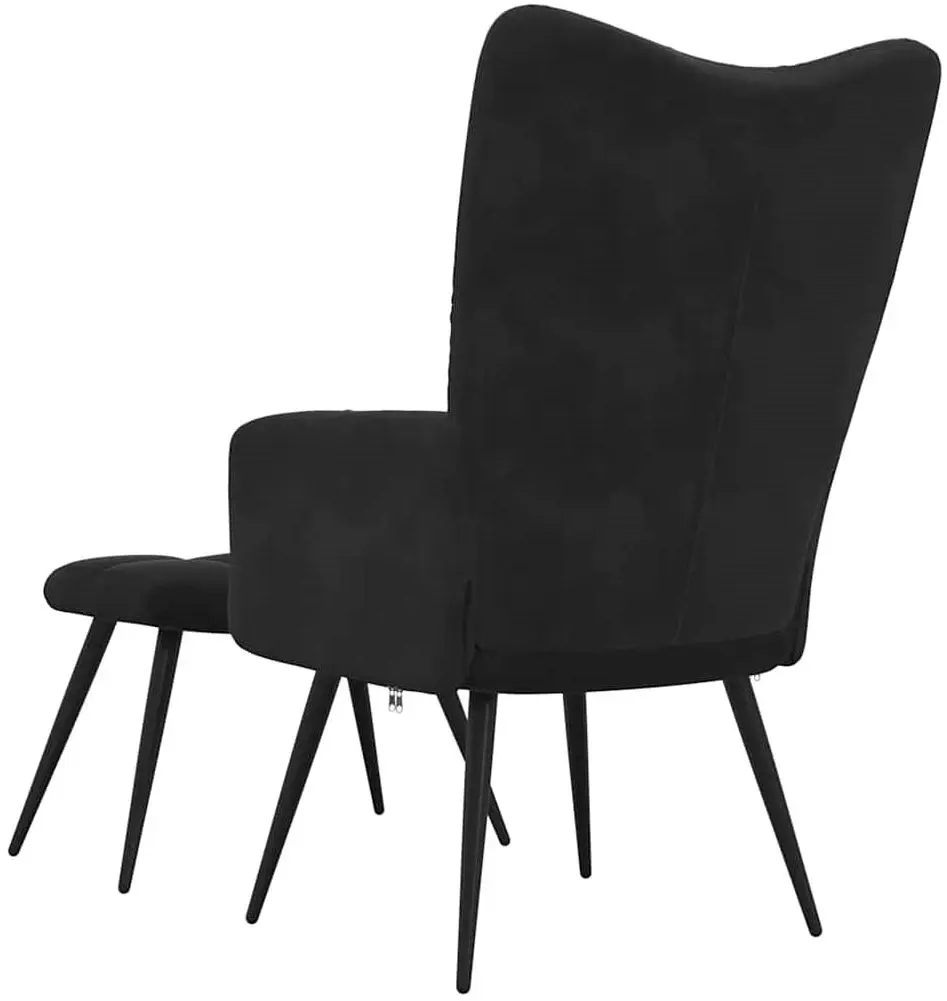 Кресло с подставкой для ног VidaXL 328090 (Black)