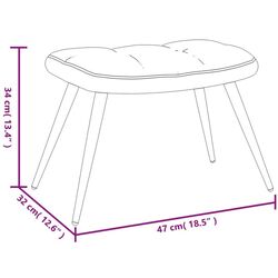 Кресло с подставкой для ног VidaXL 328090 (Black) Thumb