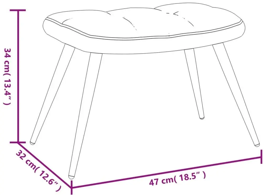 Кресло с подставкой для ног VidaXL 328090 (Black)
