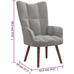 Fotoliu VidaXL 328051 (Light Grey) Thumb