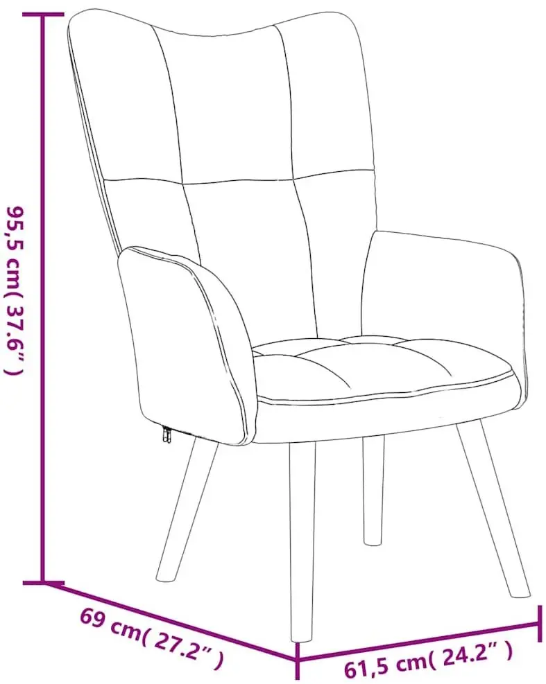 Fotoliu VidaXL 328057 (Black) - 7