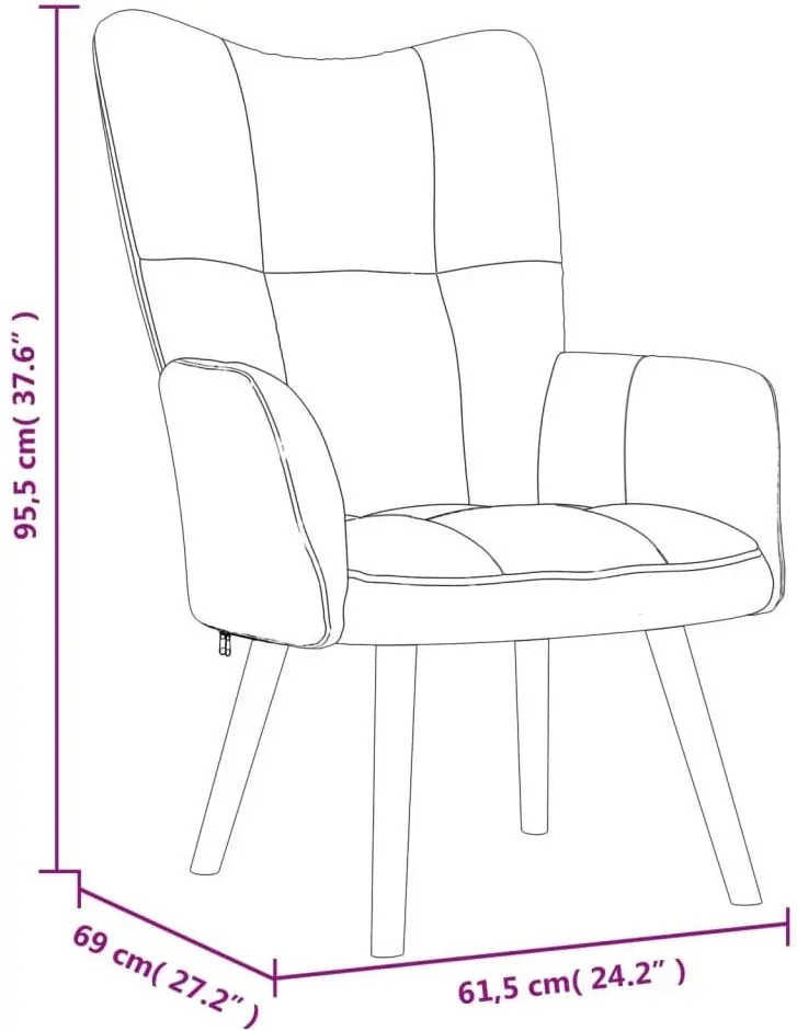 Fotoliu VidaXL 328058 (Yellow)