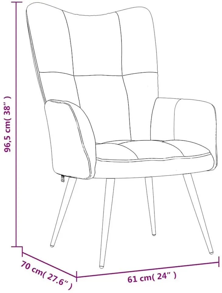 Fotoliu VidaXL 328079 (Black)