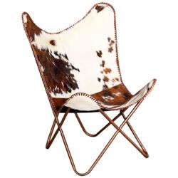 Fotoliu VidaXL Butterfly 243696 (Brown/White) Thumb