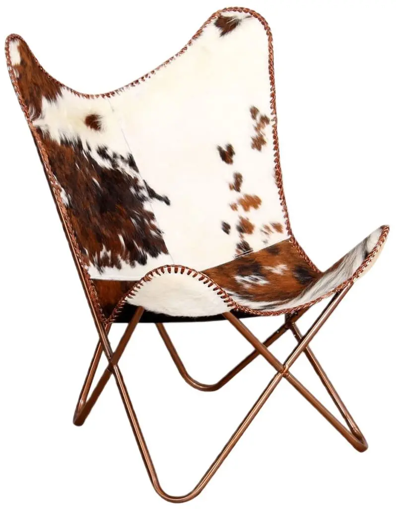 Fotoliu VidaXL Butterfly 243696 (Brown/White)