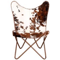 Fotoliu VidaXL Butterfly 243696 (Brown/White) Thumb