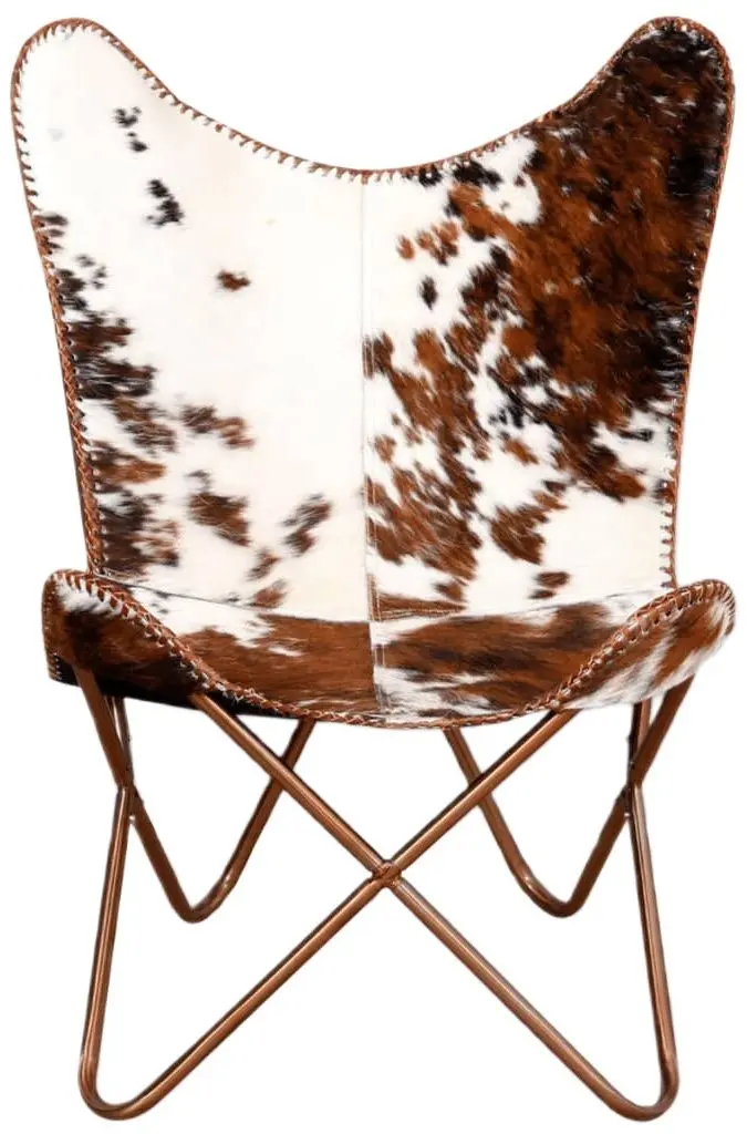 Fotoliu VidaXL Butterfly 243696 (Brown/White)