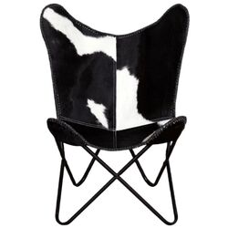 Fotoliu VidaXL Butterfly 243729 (Black/White) Thumb