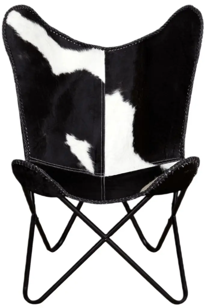 Fotoliu VidaXL Butterfly 243729 (Black/White)