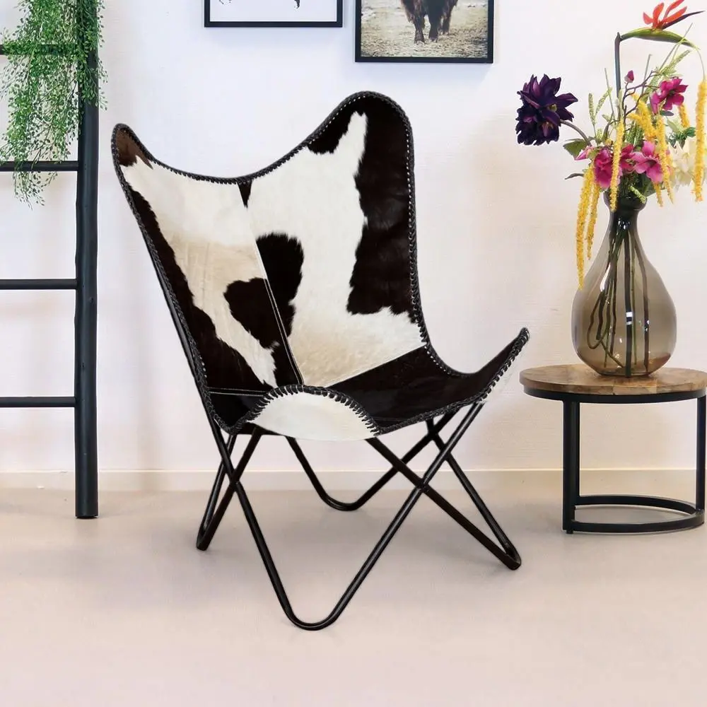 Fotoliu VidaXL Butterfly 243729 (Black/White)