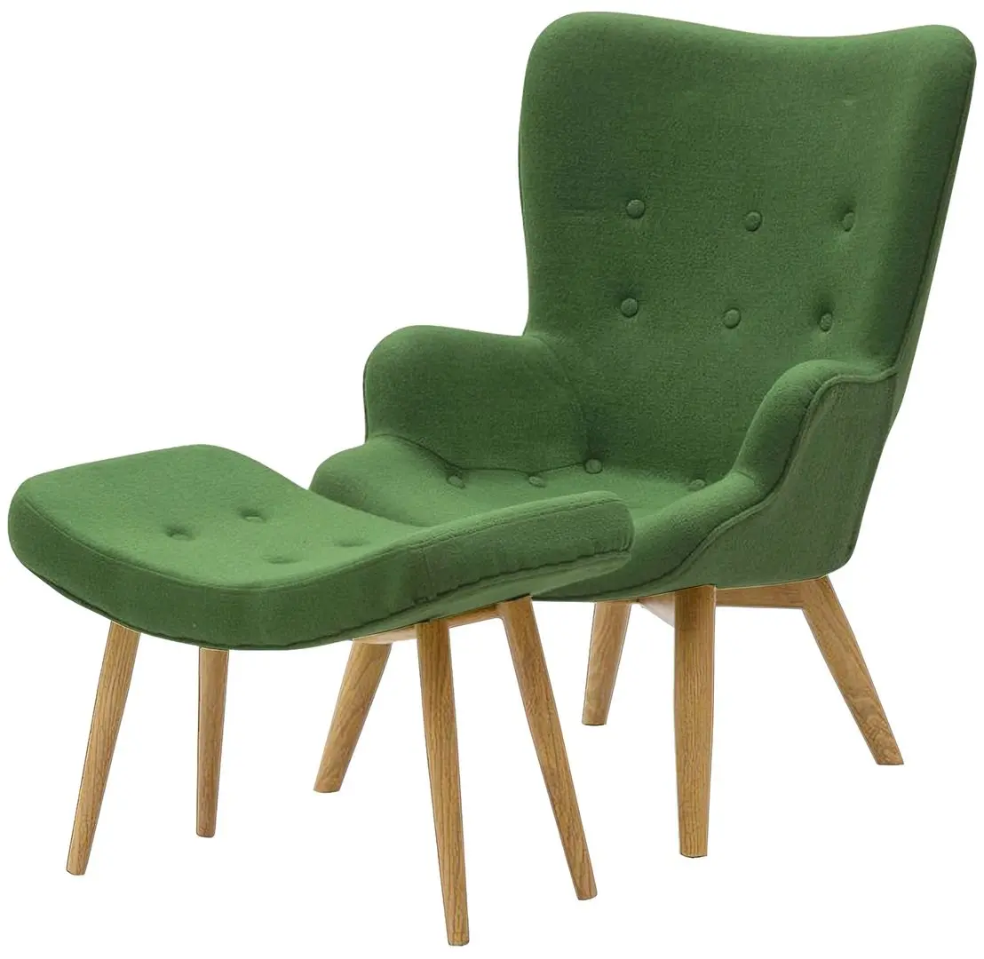 Fotoliu cu suport pentru picioare Waltz 670FB (Green)