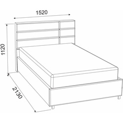 Pat cu saltea Ambianta Amigo Gri + Saltconfort Classic Ortopedic 140х200/20 Thumb
