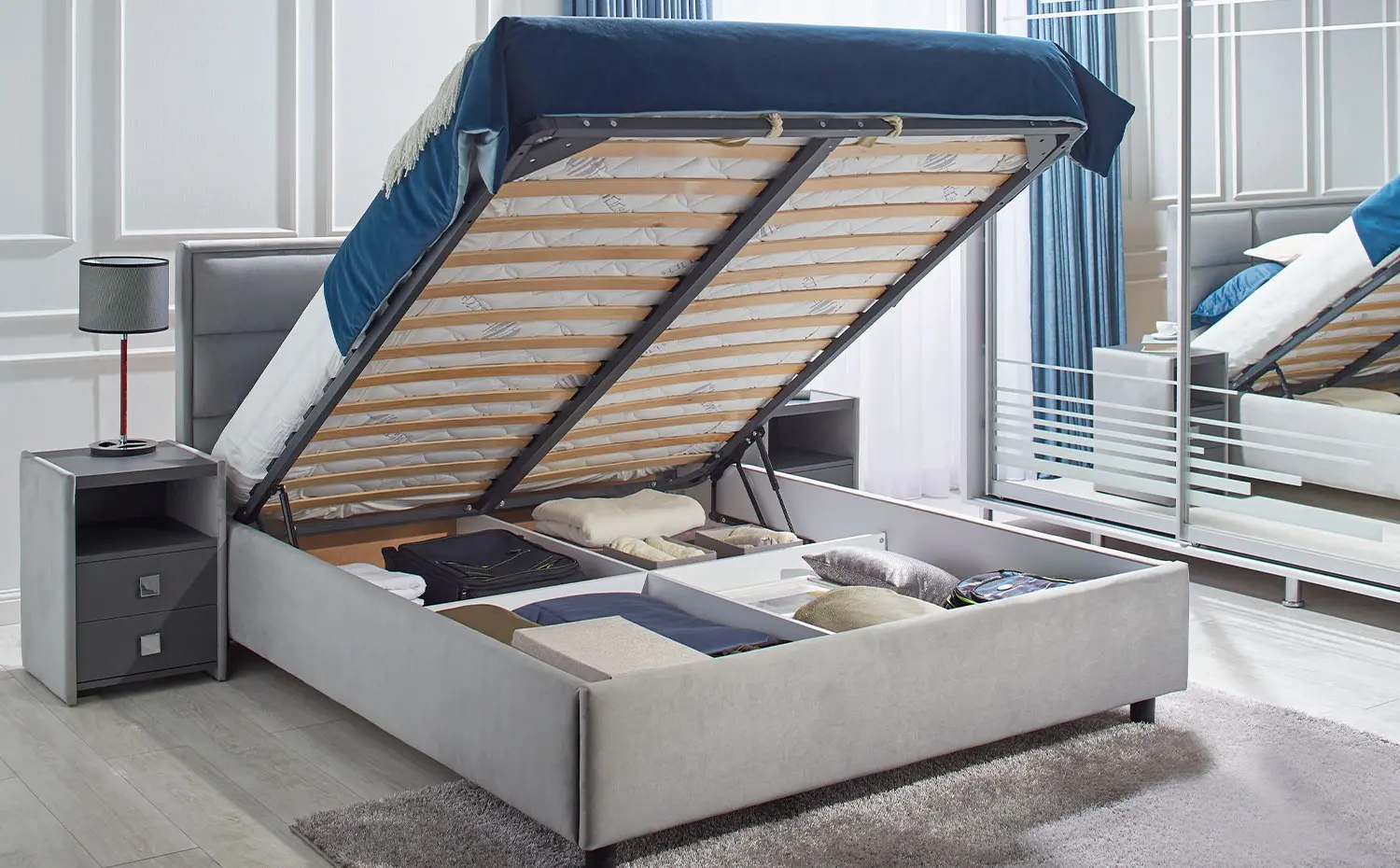 Кровать с матрасом Ambianta Amigo Gri + Saltconfort Classic Ortopedic 160х200/20