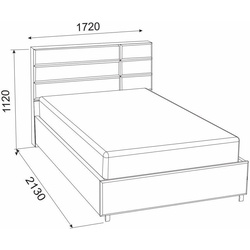 Кровать с матрасом Ambianta Amigo Gri + Saltconfort Classic Ortopedic 160х200/20 Thumb