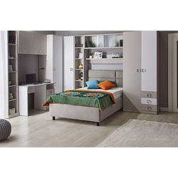 Pat cu saltea Ambianta Amigo Gri + Saltconfort Classic Ortopedic 90х200/20 Thumb