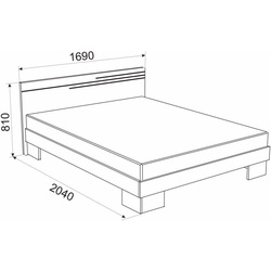 Pat cu saltea Ambianta Bravo Cremona + Saltconfort Classic Ortopedic 160х200/20 Thumb