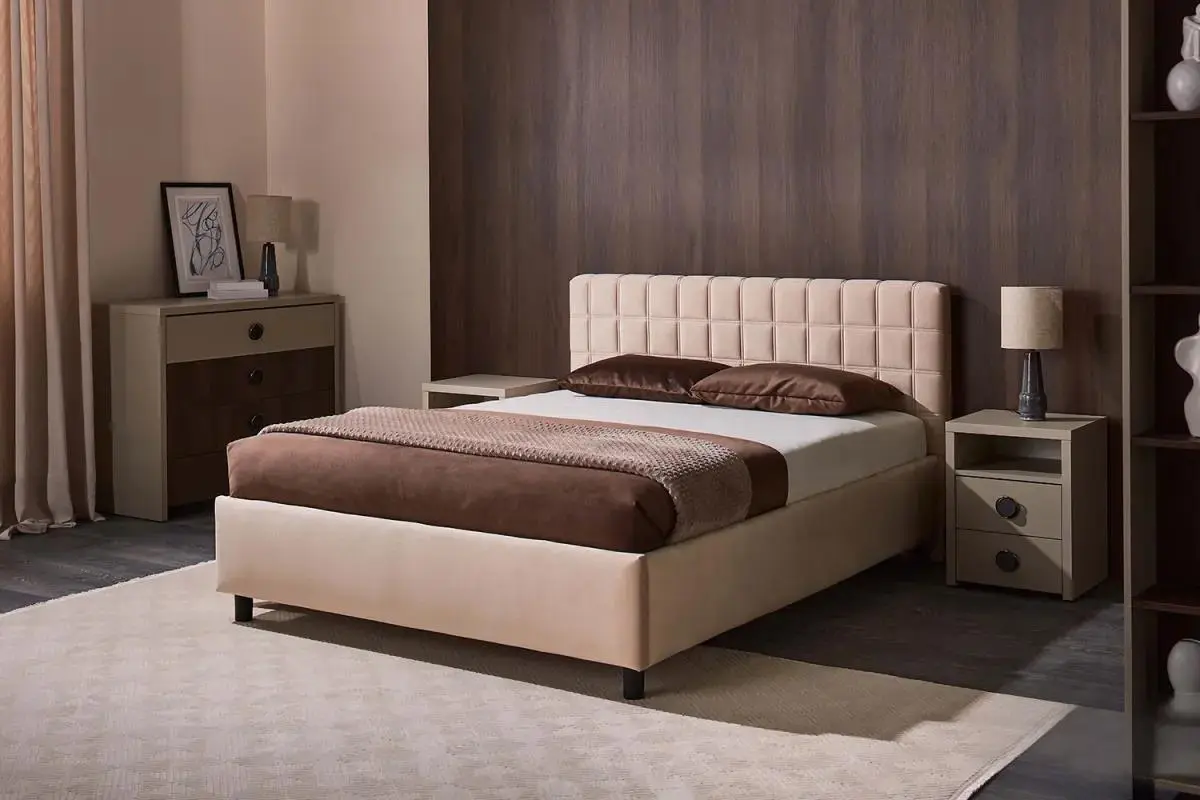 Pat cu saltea Ambianta Coral + Lux Ortopedic 180х200 (Beige) - 2