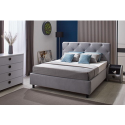 Pat cu saltea Ambianta Cristal Gri + Saltconfort Classic Ortopedic 140х200/20 Thumb