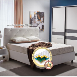 Pat cu saltea Ambianta Cristal + Lux Ortopedic 180х200 (White)