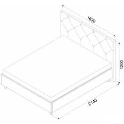Кровать с матрасом Ambianta Cristal Maro + Saltconfort Classic Ortopedic 140х200/20 Thumb