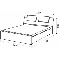 Pat cu saltea Ambianta Fenix Nuc + Saltconfort Classic Ortopedic 140х200/20 Thumb