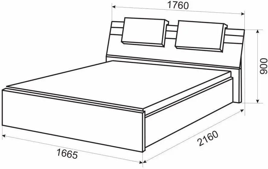 Кровать с матрасом Ambianta Fenix Nuc + Saltconfort Classic Ortopedic 160х200/20