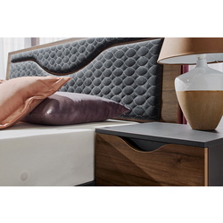 Pat cu saltea Ambianta Happy Nuc/Grafit + Saltconfort Classic Ortopedic 160х200/20 Thumb