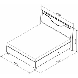 Pat cu saltea Ambianta Happy Nuc/Grafit + Saltconfort Classic Ortopedic 160х200/20 Thumb
