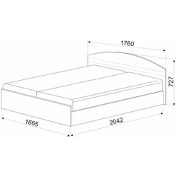 Pat cu saltea Ambianta Inter Bardolino + Saltconfort Classic Ortopedic 160х200/20 Thumb