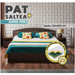 Кровать с матрасом Ambianta Inter Sonoma Inchis + Saltconfort Classic Ortopedic 160х200/20 Thumb