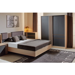 Pat cu saltea Ambianta Malta baza lamele Cremona/Grafit + Saltconfort Classic Ortopedic 160х200/20 Thumb