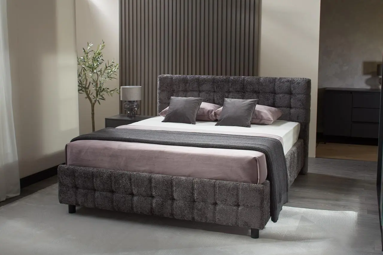 Pat cu saltea Ambianta Rio + Lux Ortopedic 180х200 (Dark Grey) - 2