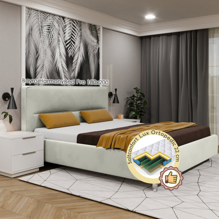 Pat cu saltea Bayro HarmonyBed Pro JES19 Cat-I + Lux Ortopedic 180х200