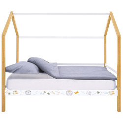 Кровать-домик с матрасом Бельмарко Svogen Львята Wood/White + Saltconfort Spuma 70х160/15 Thumb