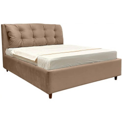 Pat cu saltea Charmbed Confort Adaline Modern Velluto 03 Mika/Walnut + Saltconfort Classic Ortopedic 160х200/20 Thumb