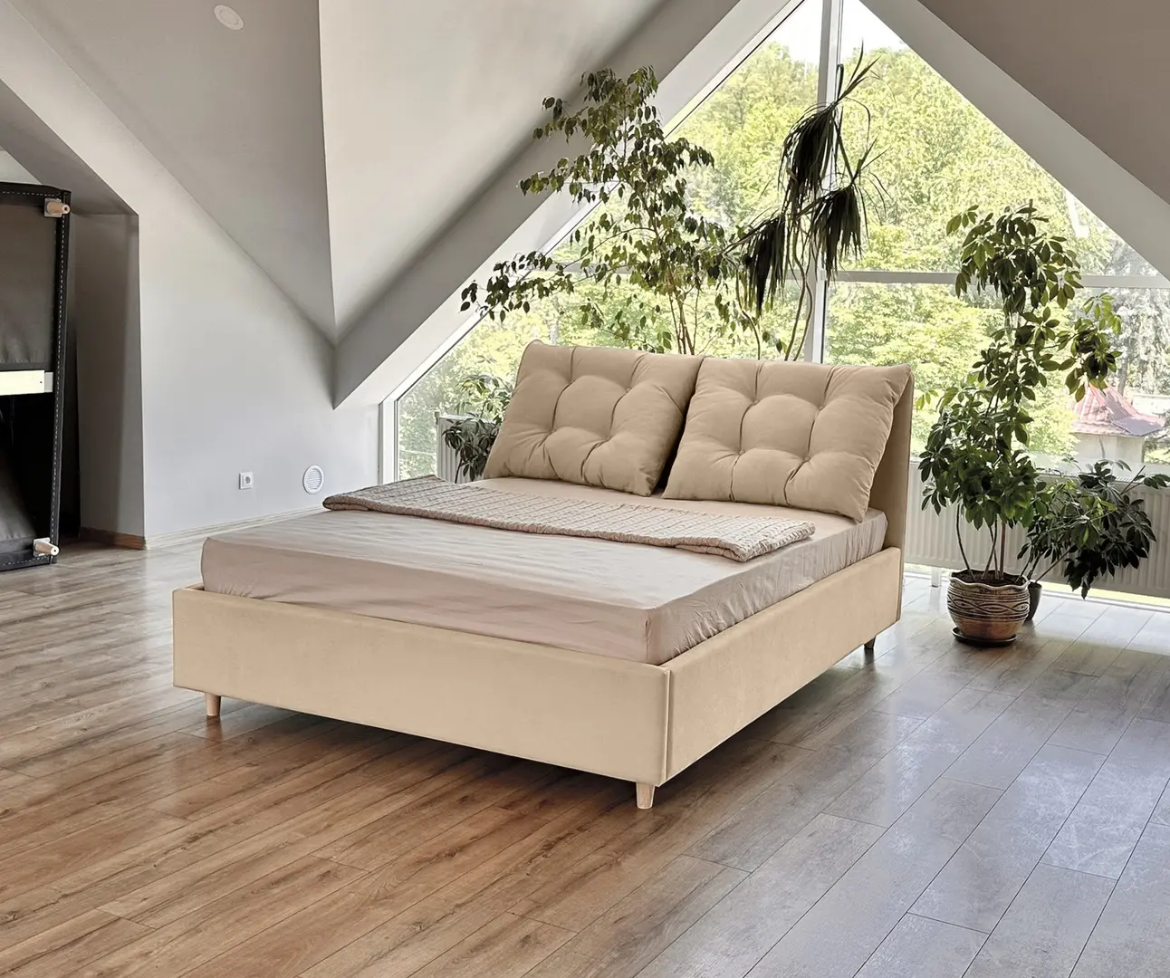 Кровать с матрасом Charmbed Confort Adele London 02 Milk Coffe + Saltconfort Classic Ortopedic 140х200/20 - 2