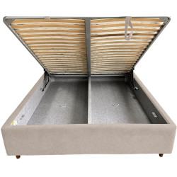 Pat cu saltea Charmbed Confort Adele Modern Glow 03 Fossil/Walnut + Saltconfort Classic Ortopedic 160х200/20 Thumb